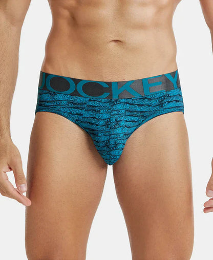 Jockey IC29 Men's Tactel Microfiber Elastane Stretch Printed Brief with Moisture Move Properties
