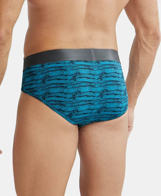Jockey IC29 Men's Tactel Microfiber Elastane Stretch Printed Brief with Moisture Move Properties