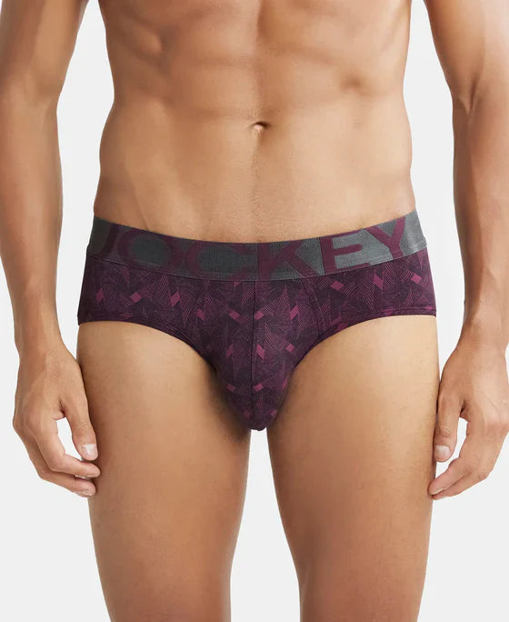 Jockey IC29 Men's Tactel Microfiber Elastane Stretch Printed Brief with Moisture Move Properties