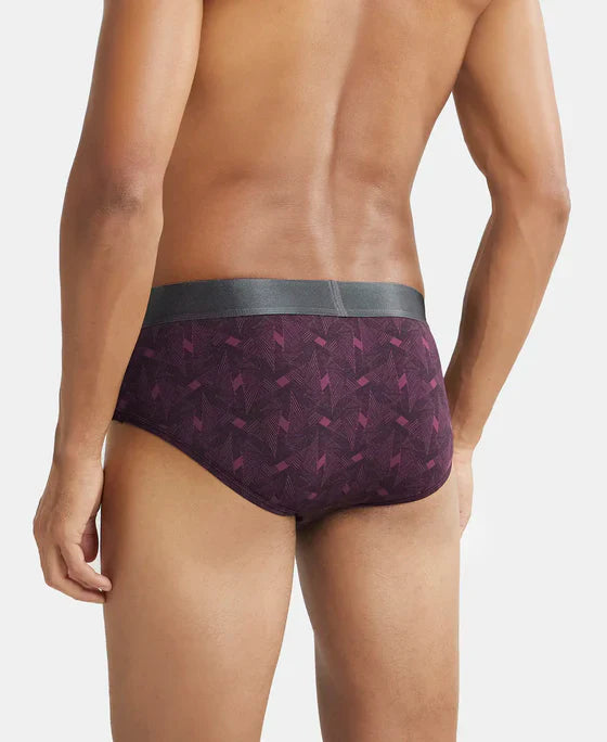 Jockey IC29 Men's Tactel Microfiber Elastane Stretch Printed Brief with Moisture Move Properties