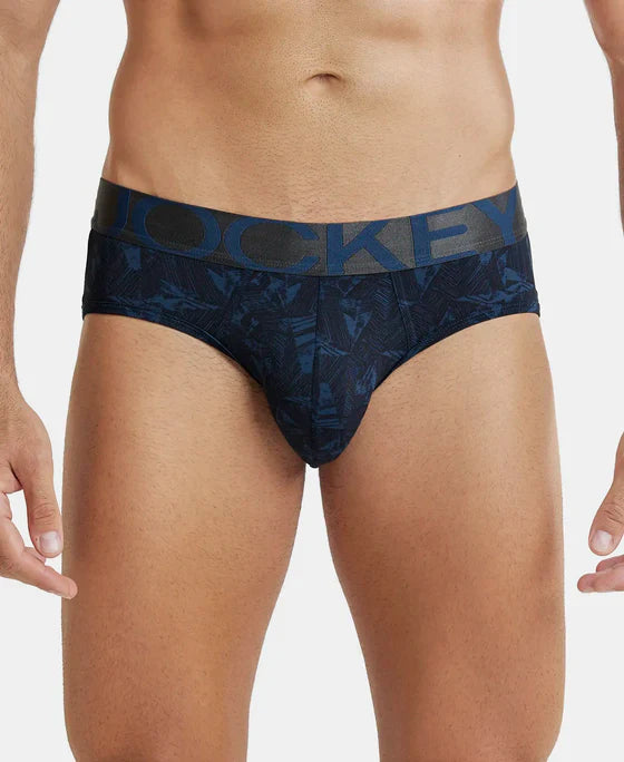 Jockey IC29 Men's Tactel Microfiber Elastane Stretch Printed Brief with Moisture Move Properties