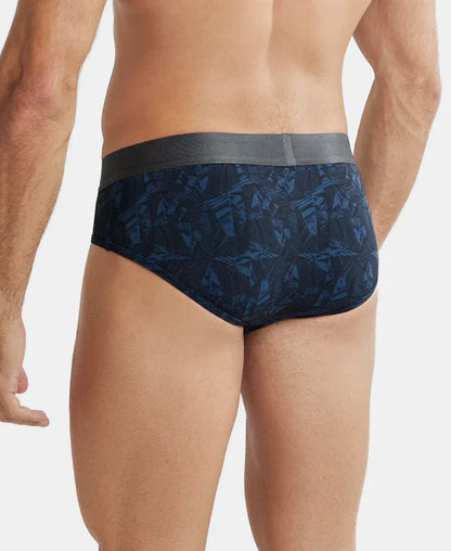 Jockey IC29 Men's Tactel Microfiber Elastane Stretch Printed Brief with Moisture Move Properties