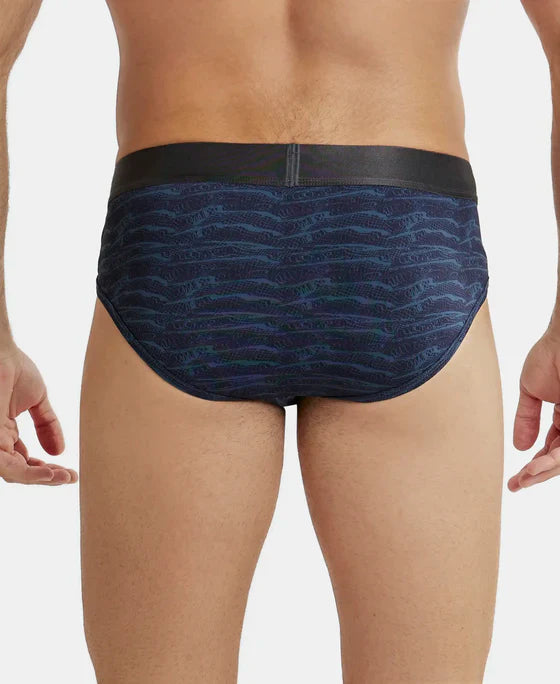 Jockey IC29 Men's Tactel Microfiber Elastane Stretch Printed Brief with Moisture Move Properties