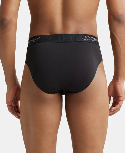 Jockey IC31 Men's Supima Cotton Elastane Stretch Solid Brief with Ultrasoft Waistband