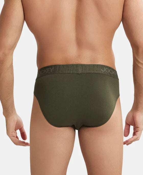 Jockey IC31 Men's Supima Cotton Elastane Stretch Solid Brief with Ultrasoft Waistband