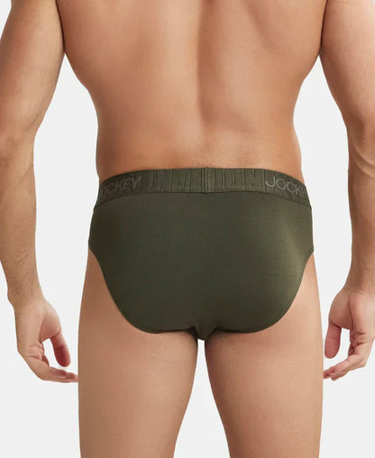 Jockey IC31 Men's Supima Cotton Elastane Stretch Solid Brief with Ultrasoft Waistband