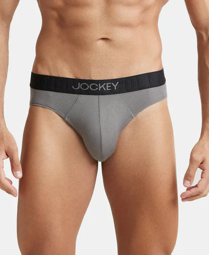 Jockey IC31 Men's Supima Cotton Elastane Stretch Solid Brief with Ultrasoft Waistband