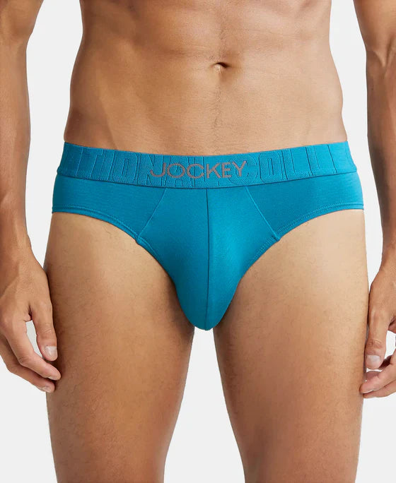 Jockey IC31 Men's Supima Cotton Elastane Stretch Solid Brief with Ultrasoft Waistband