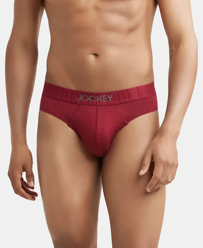 Jockey IC31 Men's Supima Cotton Elastane Stretch Solid Brief with Ultrasoft Waistband