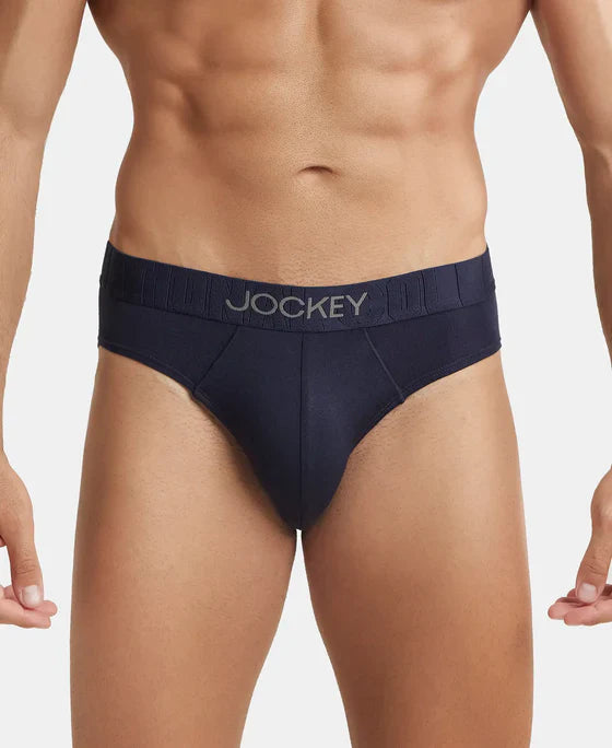 Jockey IC31 Men's Supima Cotton Elastane Stretch Solid Brief with Ultrasoft Waistband