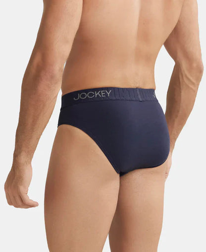 Jockey IC31 Men's Supima Cotton Elastane Stretch Solid Brief with Ultrasoft Waistband