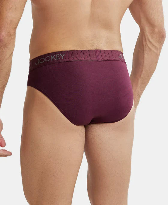 Jockey IC31 Men's Supima Cotton Elastane Stretch Solid Brief with Ultrasoft Waistband