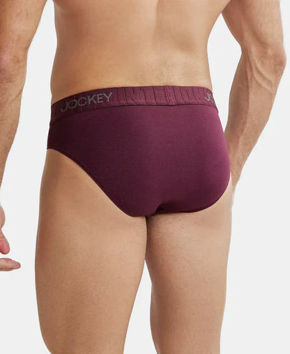 Jockey IC31 Men's Supima Cotton Elastane Stretch Solid Brief with Ultrasoft Waistband