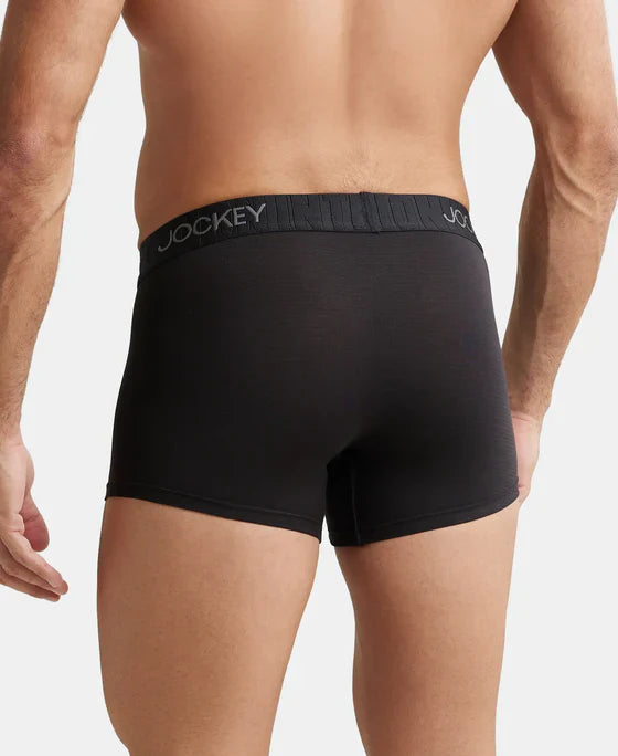 Jockey IC32 Men's Supima Cotton Elastane Stretch Solid Trunk with Ultrasoft Waistband