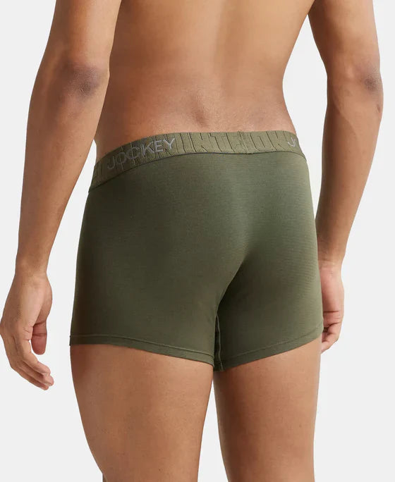 Jockey IC32 Men's Supima Cotton Elastane Stretch Solid Trunk with Ultrasoft Waistband