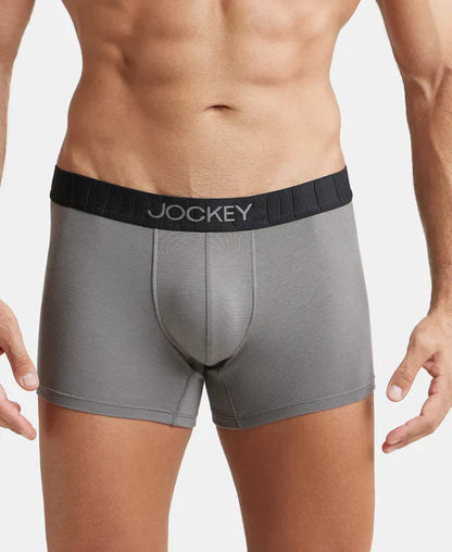 Jockey IC32 Men's Supima Cotton Elastane Stretch Solid Trunk with Ultrasoft Waistband