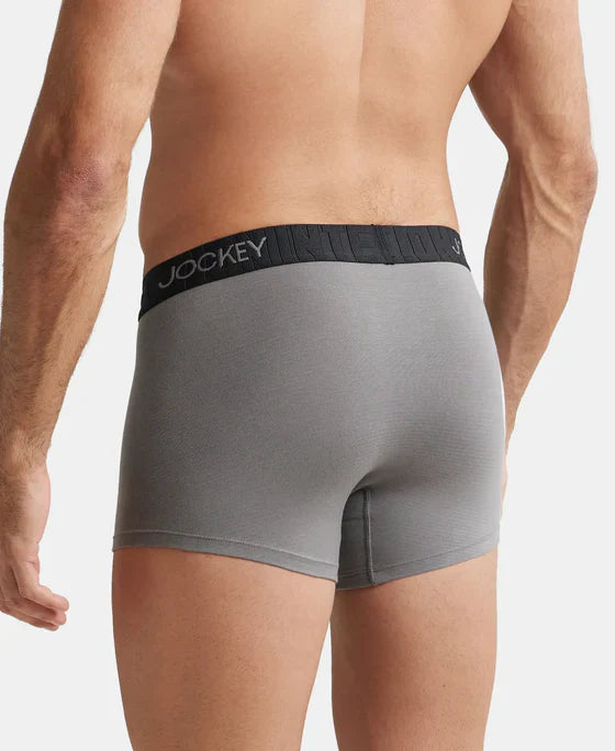 Jockey IC32 Men's Supima Cotton Elastane Stretch Solid Trunk with Ultrasoft Waistband