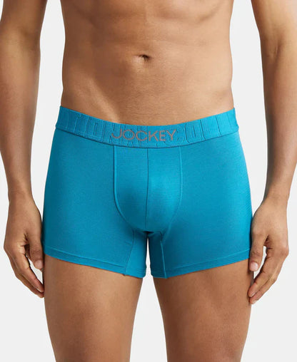 Jockey IC32 Men's Supima Cotton Elastane Stretch Solid Trunk with Ultrasoft Waistband