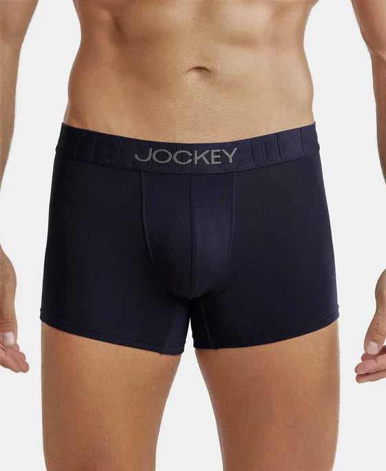 Jockey IC32 Men's Supima Cotton Elastane Stretch Solid Trunk with Ultrasoft Waistband