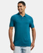Jockey IM16 Men's Tencel Micro Modal and Cotton Blend Printed Half Sleeve Polo T-Shirt