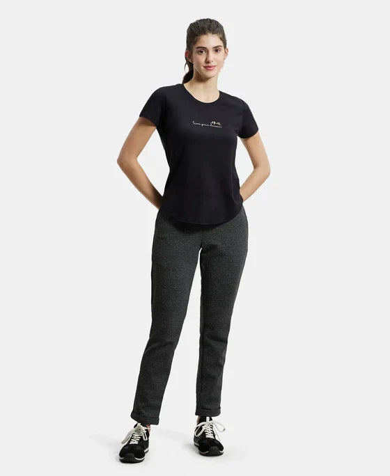Jockey IW06 Women's Rayon Polyester Elastane Stretch Slim Fit All Day Pants