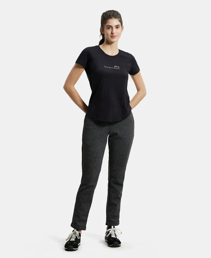 Jockey IW06 Women's Rayon Polyester Elastane Stretch Slim Fit All Day Pants