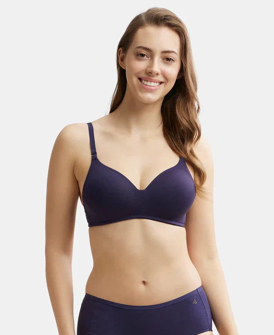 Jockey JW11 Wirefree Padded Tencel Lyocell Elastane Full Coverage Multiway T-Shirt Bra with Adjustable Straps