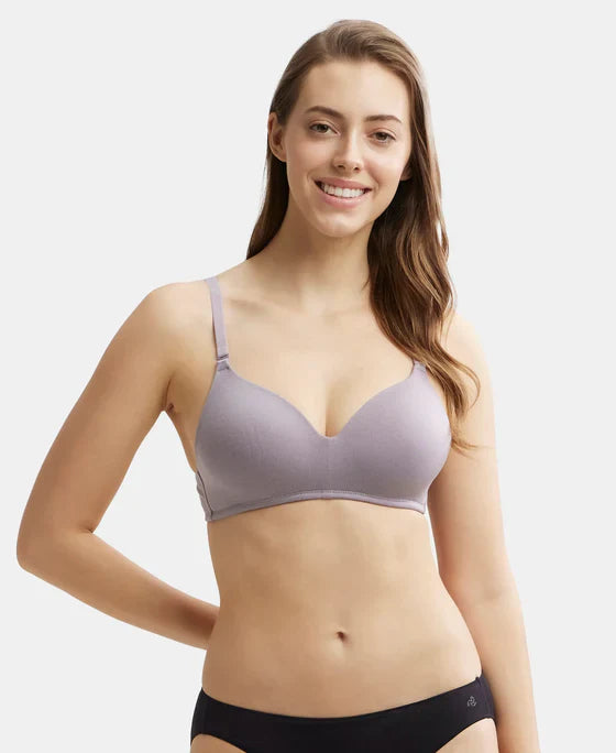 Jockey JW11 Wirefree Padded Tencel Lyocell Elastane Full Coverage Multiway T-Shirt Bra with Adjustable Straps