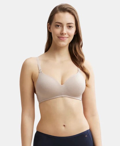 Jockey JW11 Wirefree Padded Tencel Lyocell Elastane Full Coverage Multiway T-Shirt Bra with Adjustable Straps