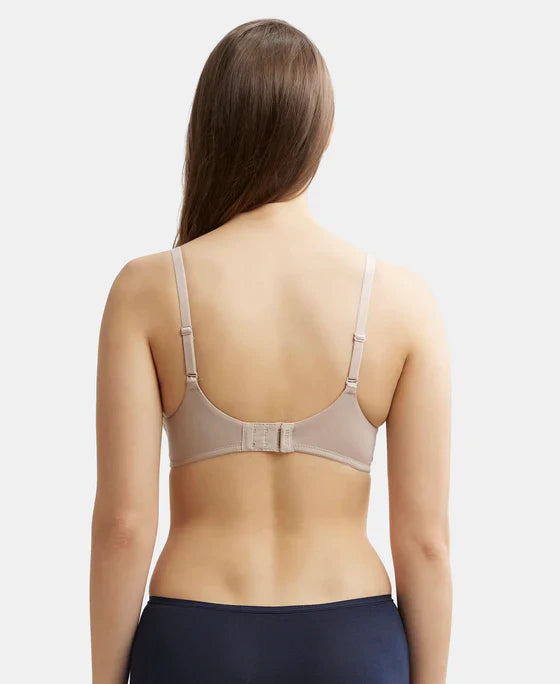 Jockey JW11 Wirefree Padded Tencel Lyocell Elastane Full Coverage Multiway T-Shirt Bra with Adjustable Straps