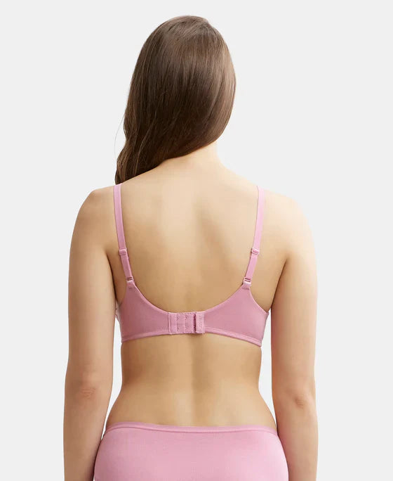 Jockey JW11 Wirefree Padded Tencel Lyocell Elastane Full Coverage Multiway T-Shirt Bra with Adjustable Straps