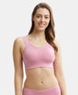 Jockey JW12 Women's Wirefree Padded Tencel Lyocell Elastane Full Coverage Lounge Bra with StayFresh Properties and Removable Pads.