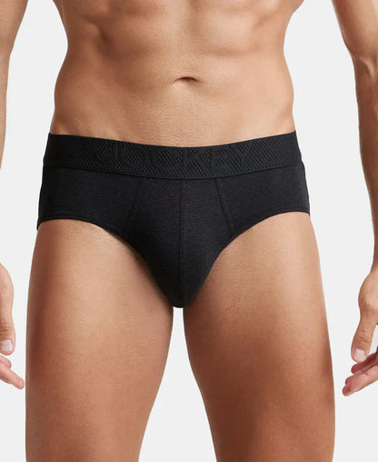 Jockey LM05 Men's Bamboo Cotton Elastane Mesh Brief with Ultrasoft Waistband and StayDry Treatment