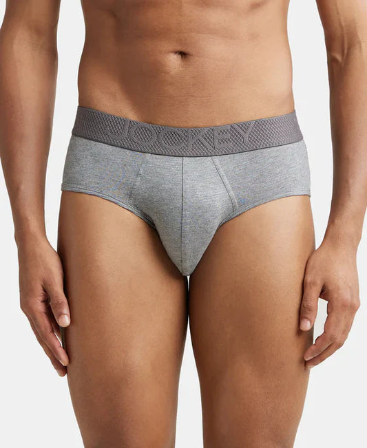 Jockey LM05 Men's Bamboo Cotton Elastane Mesh Brief with Ultrasoft Waistband and StayDry Treatment