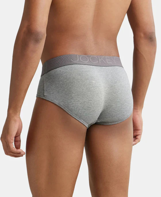 Jockey LM05 Men's Bamboo Cotton Elastane Mesh Brief with Ultrasoft Waistband and StayDry Treatment