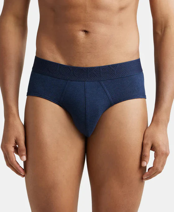 Jockey LM05 Men's Bamboo Cotton Elastane Mesh Brief with Ultrasoft Waistband and StayDry Treatment