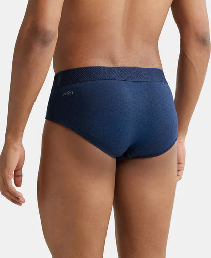 Jockey LM05 Men's Bamboo Cotton Elastane Mesh Brief with Ultrasoft Waistband and StayDry Treatment