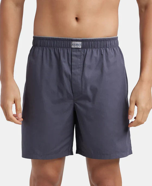 Jockey MC10  Men's Cotton Woven Fabric Boxer Shorts