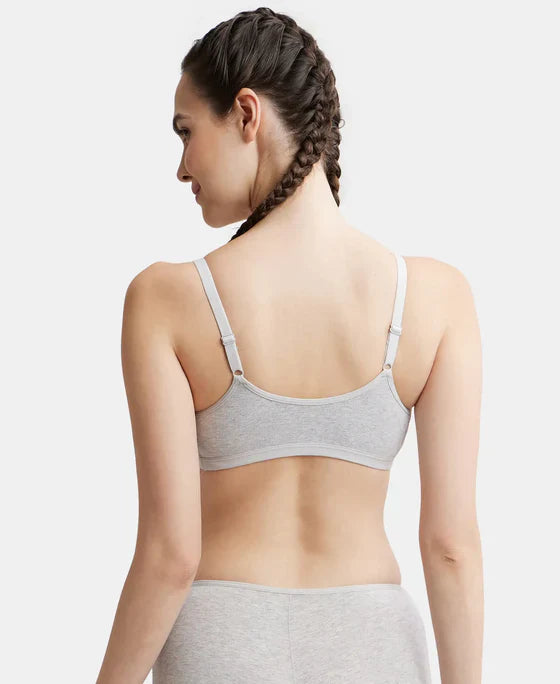 Jockey MJ20 Women's Wirefree Padded Cotton Elastane Full Coverage Slip-On Beginners Bra