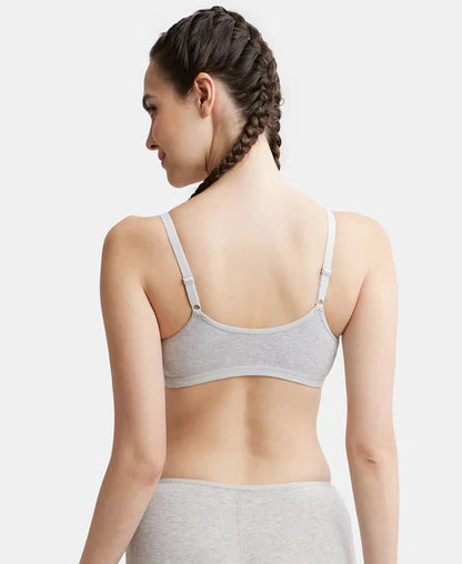 Jockey MJ20 Women's Wirefree Padded Cotton Elastane Full Coverage Slip-On Beginners Bra
