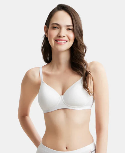 Jockey MJ20 Women's Wirefree Padded Cotton Elastane Full Coverage Slip-On Beginners Bra