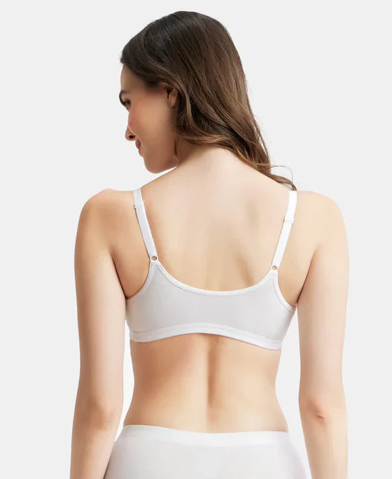 Jockey MJ20 Women's Wirefree Padded Cotton Elastane Full Coverage Slip-On Beginners Bra