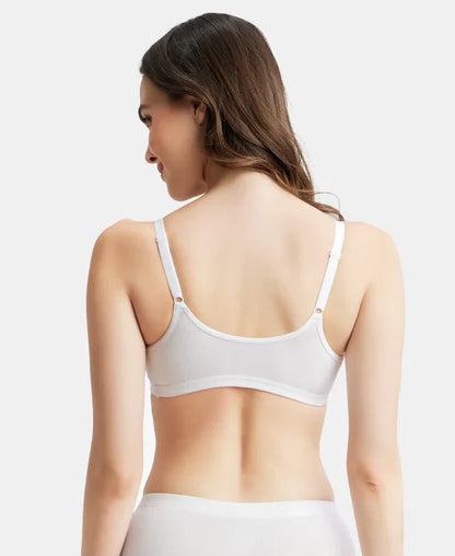 Jockey MJ20 Women's Wirefree Padded Cotton Elastane Full Coverage Slip-On Beginners Bra