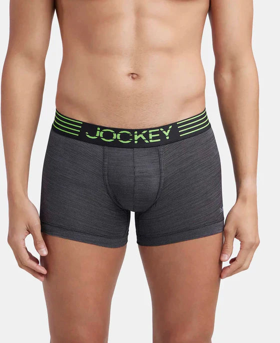 Jockey MM05 Men's Microfiber Mesh Elastane Stretch Performance Trunk with StayDry Technology