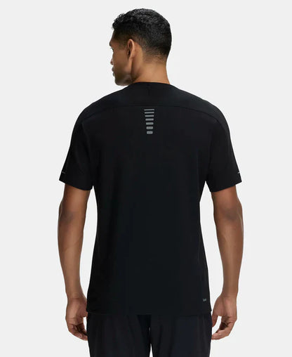 Jockey MV01 Men's Super Combed Cotton Blend Solid Round Neck Half Sleeve T-Shirt with Breathable Mesh