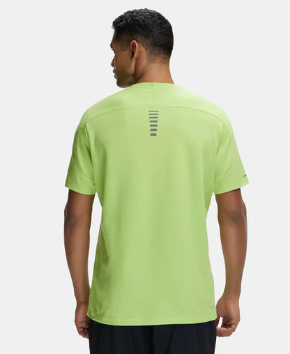 Jockey MV01 Men's Super Combed Cotton Blend Solid Round Neck Half Sleeve T-Shirt with Breathable Mesh