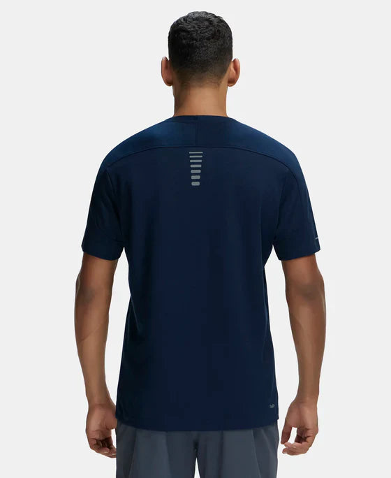 Jockey MV01 Men's Super Combed Cotton Blend Solid Round Neck Half Sleeve T-Shirt with Breathable Mesh