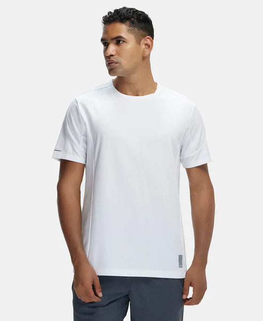 Jockey MV01 Men's Super Combed Cotton Blend Solid Round Neck Half Sleeve T-Shirt with Breathable Mesh