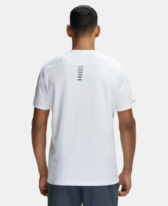 Jockey MV01 Men's Super Combed Cotton Blend Solid Round Neck Half Sleeve T-Shirt with Breathable Mesh