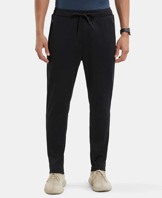 Jockey MV11 Men's Microfiber Elastane Stretch Trackpant with Zipper Pockets and StayFresh Treatment